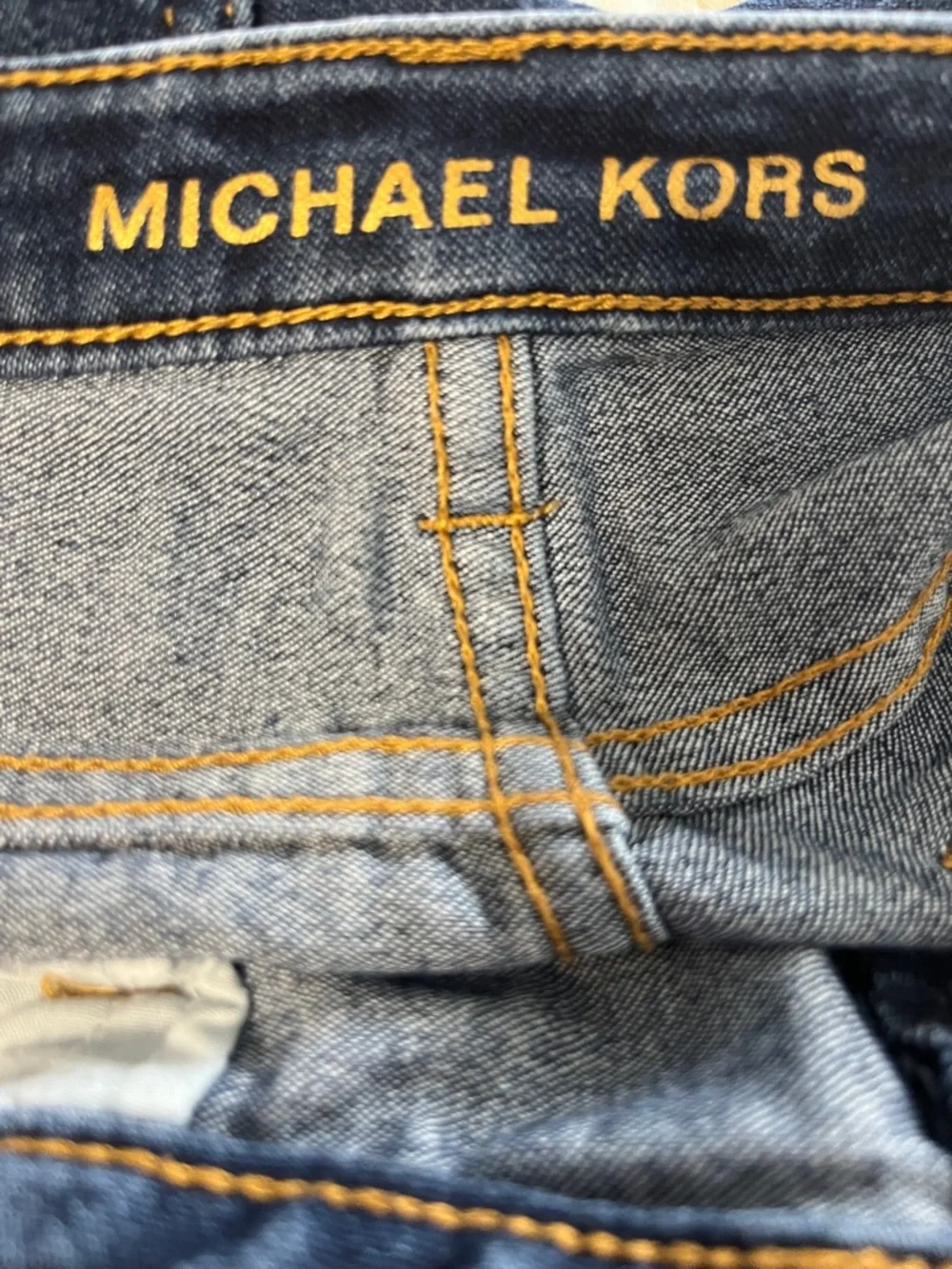 MICHAEL KORS Blue Dark Wash 5 Pocket Cropped Cuffed Skinny Jeans 6
